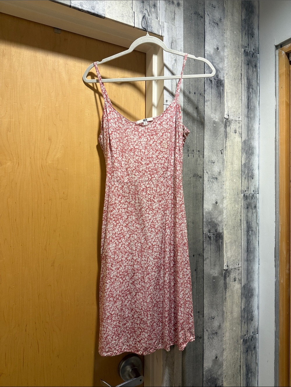 Uniqlo Pink Floral Midi Slip Dress